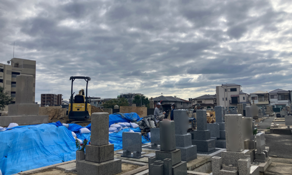 【大雨被害により】——西宮市・森具墓地にて墓地整備のお手伝い